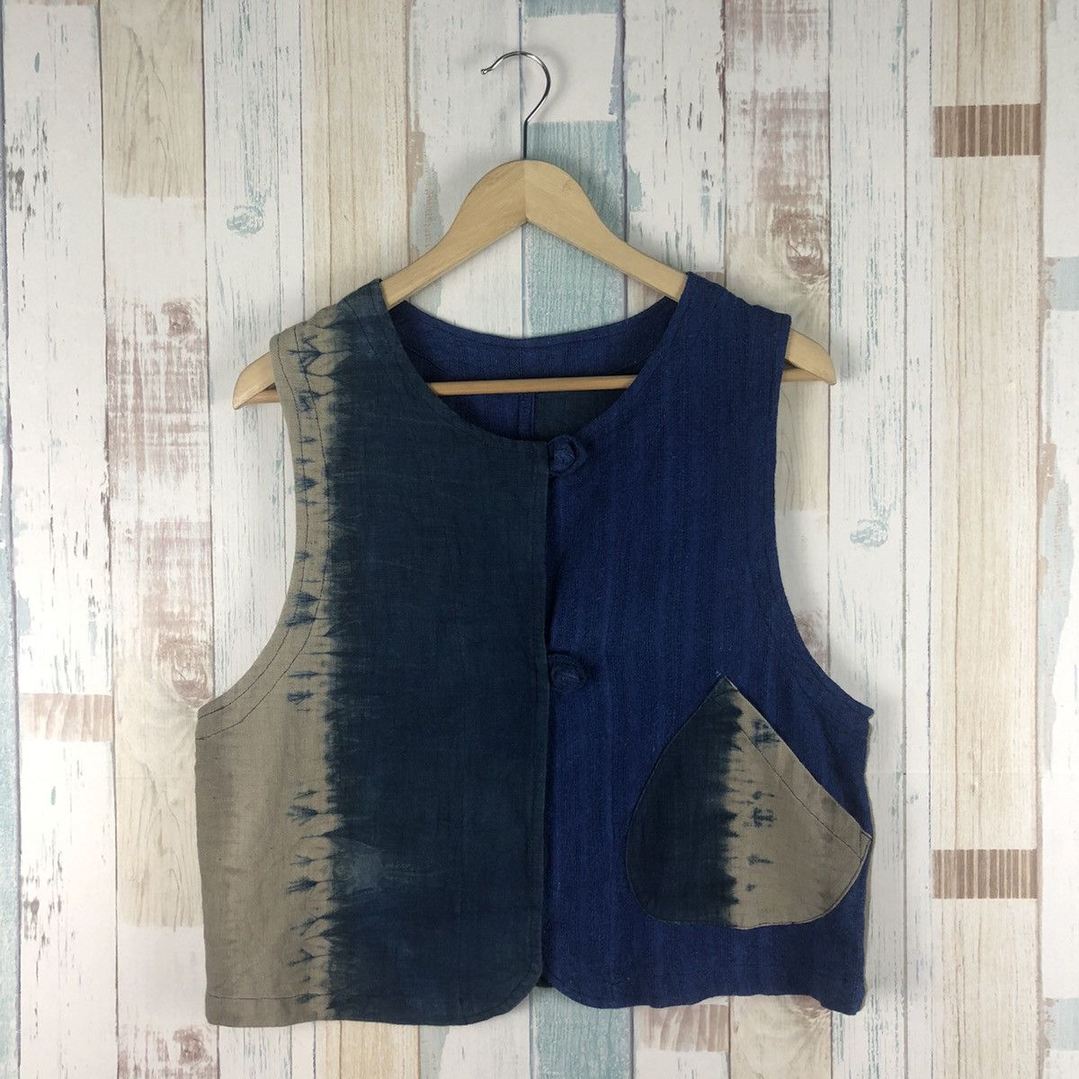 Indigo Rare Vintage Indigo Vest Size US XS / EU 42 / 0 - 1 Thumbnail