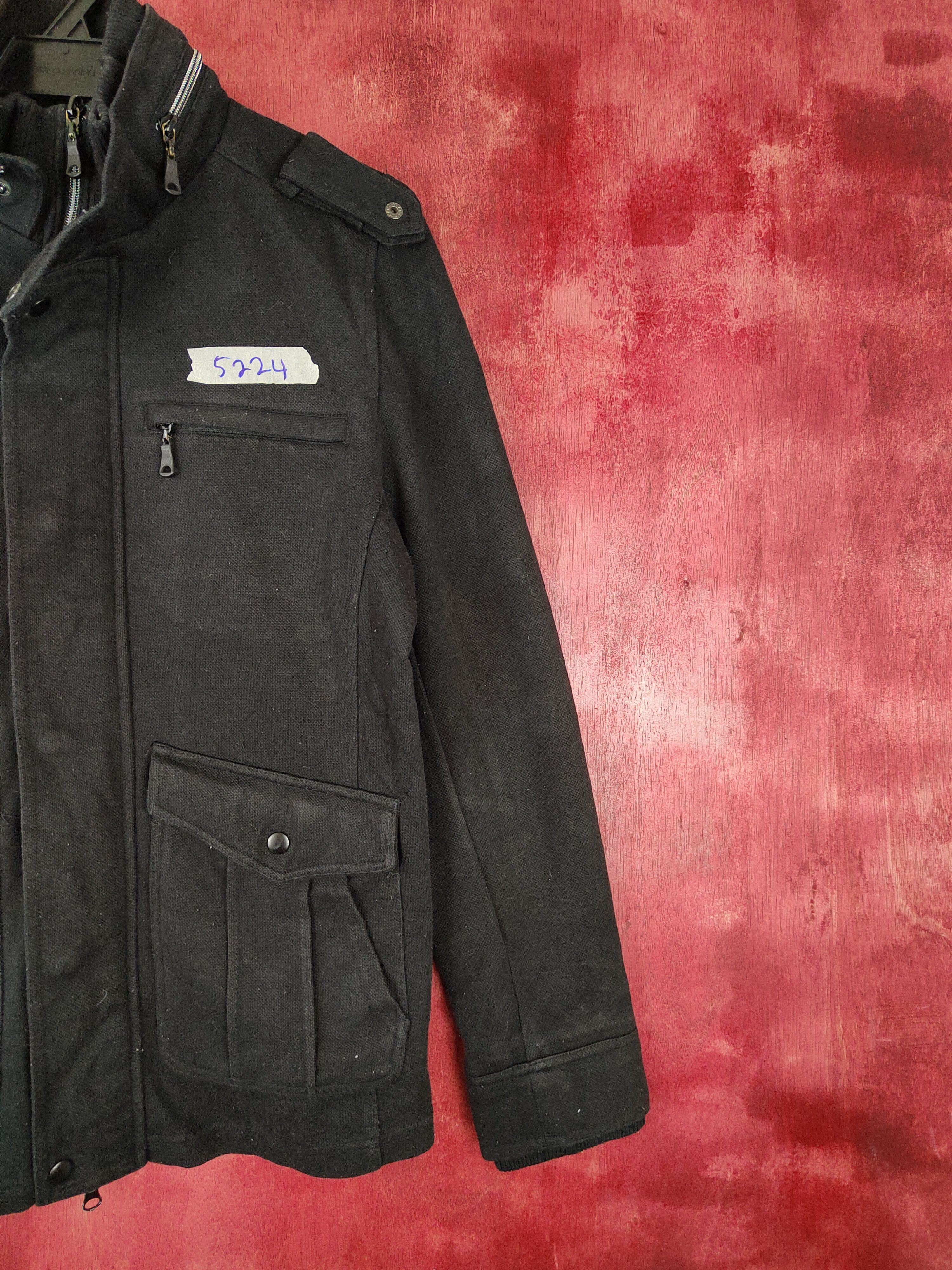 Japanese Brand M.f.editorial seditionaries Black multi pocket Jacket #5224 Size US M / EU 48-50 / 2 - 7 Thumbnail