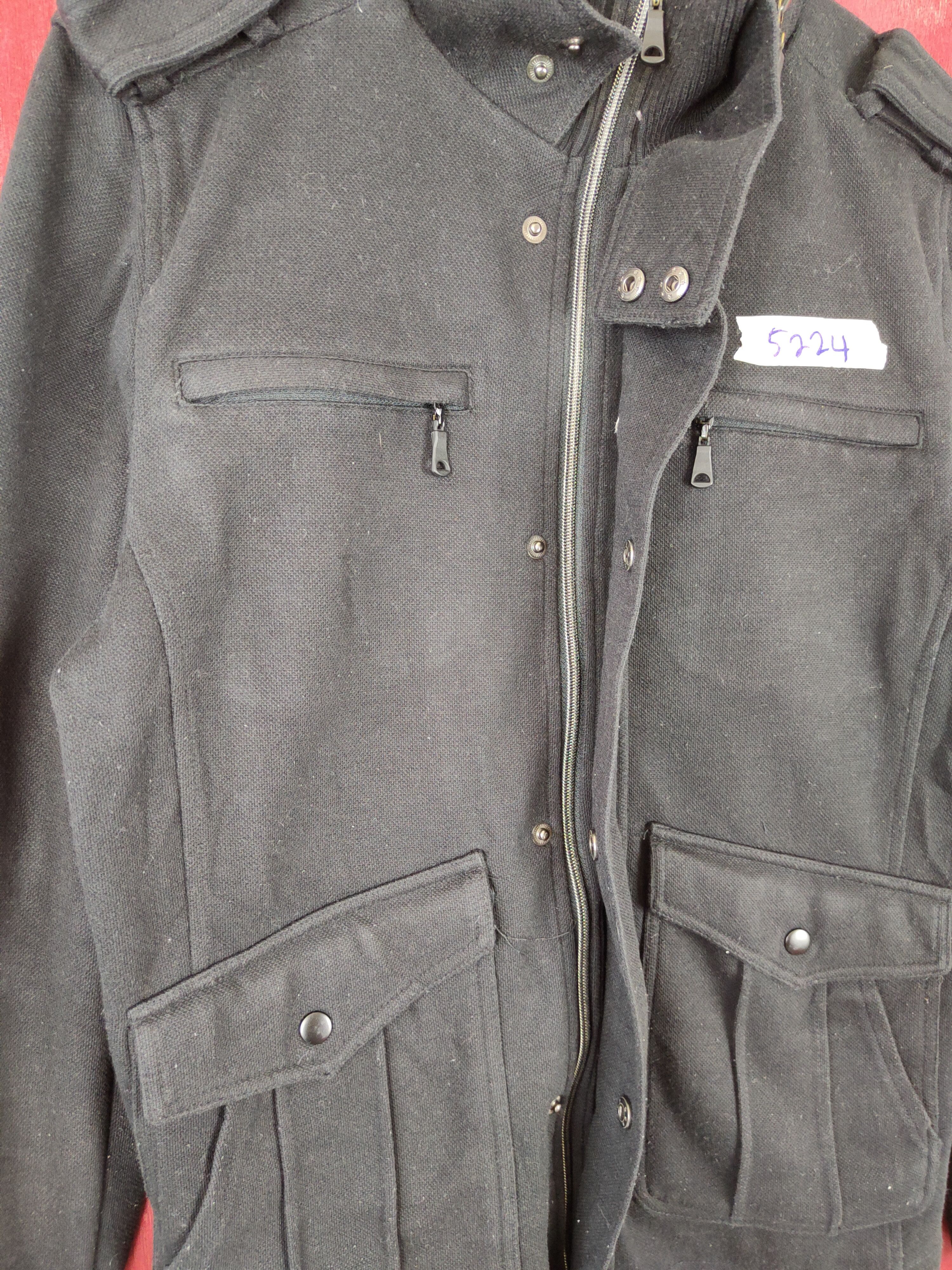 Japanese Brand M.f.editorial seditionaries Black multi pocket Jacket #5224 Size US M / EU 48-50 / 2 - 3 Thumbnail