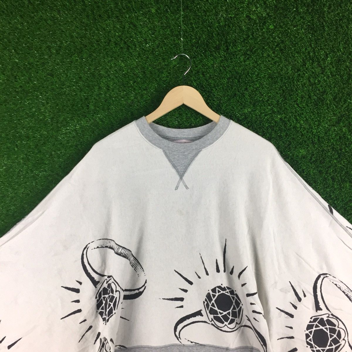Japanese Brand Vintage Mint Design Diamond Sweatshirt Nice Design Size US S / EU 44-46 / 1 - 4 Thumbnail