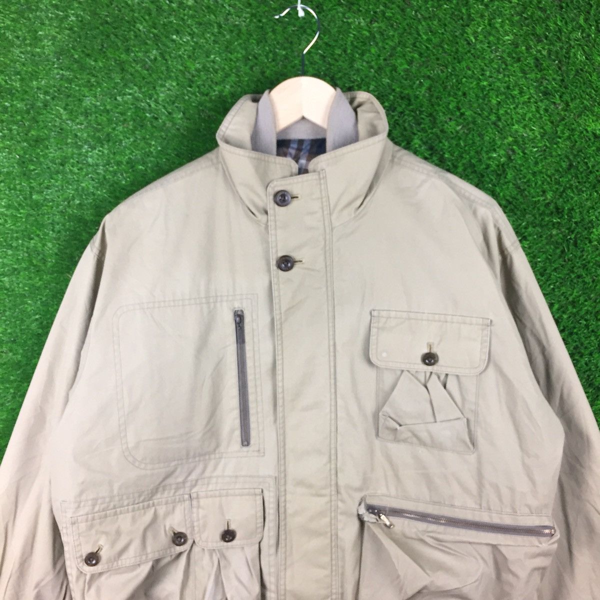 Burberry Vintage Burberry Bomber Jacket Blue Nova Check Size US M / EU 48-50 / 2 - 4 Thumbnail