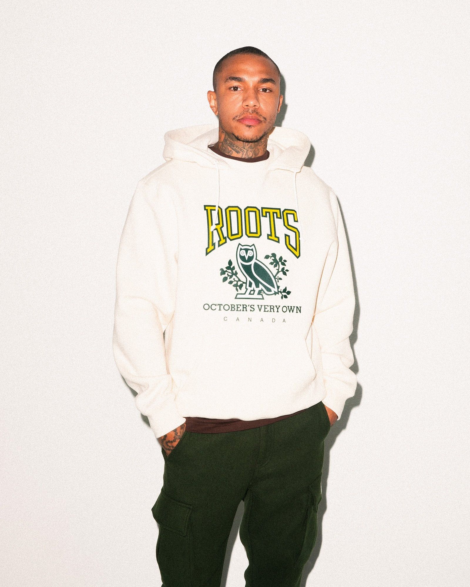Drake OVO X ROOTS HERITAGE HOODIE CREAM 2021 Size US L / EU 52-54 / 3 - 3 Thumbnail