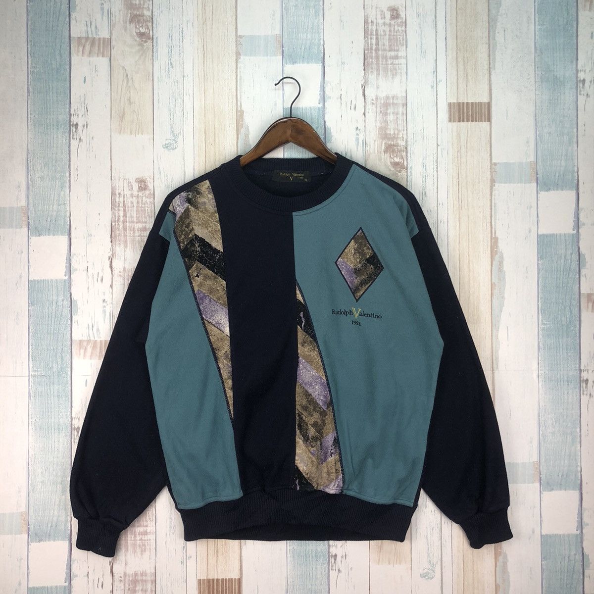 Valentino × Vintage Vintage Rudolph Valentino Embroidery Big Logo Size US M / EU 48-50 / 2 - 1 Thumbnail