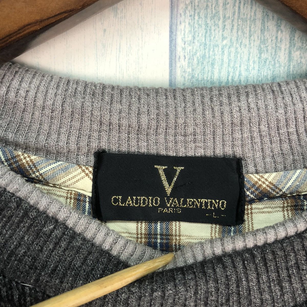 Valentino × Vintage Vintage Claudio Valentino Sweatshirt Crewneck Size US L / EU 52-54 / 3 - 4 Thumbnail