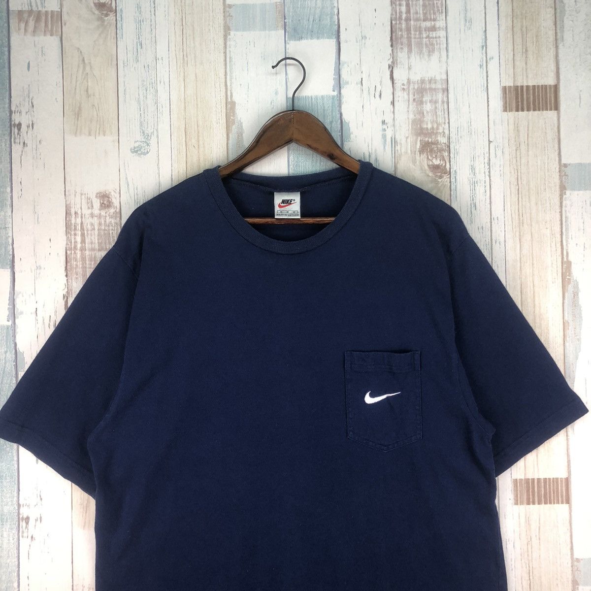 Nike × Vintage Vintage Nike Embroidery Small Logo Pocket T-shirt Size US L / EU 52-54 / 3 - 3 Thumbnail