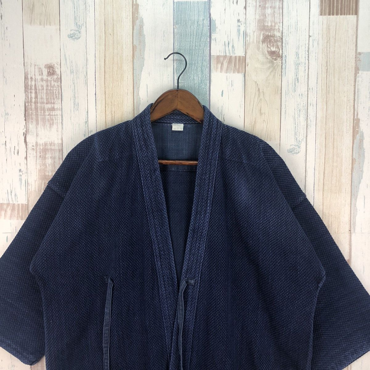 Indigo × Vintage Vintage Japan Blue Indigo Drawstring Kimono Distressed Size US XL / EU 56 / 4 - 4 Thumbnail