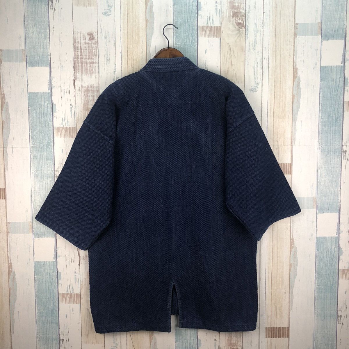 Indigo × Vintage Vintage Japan Blue Indigo Drawstring Kimono Distressed Size US XL / EU 56 / 4 - 2 Thumbnail