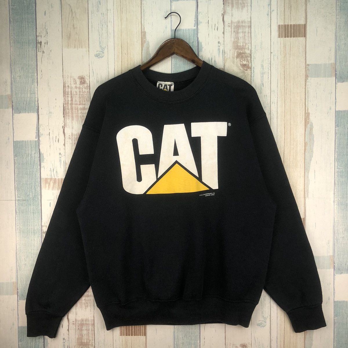 Caterpillar × Vintage Vintage 90s Caterpillar Big Logo Sweatshirt Size US L / EU 52-54 / 3 - 1 Thumbnail