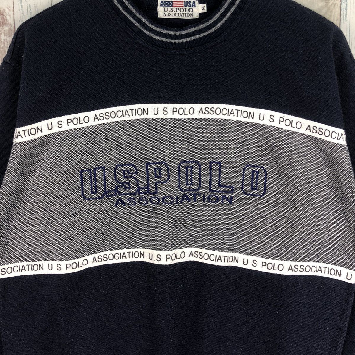 U.S. Polo Assn. × Vintage Vintage US Polo Assn. Big Logo Sweatshirt Crewneck Size US M / EU 48-50 / 2 - 3 Thumbnail