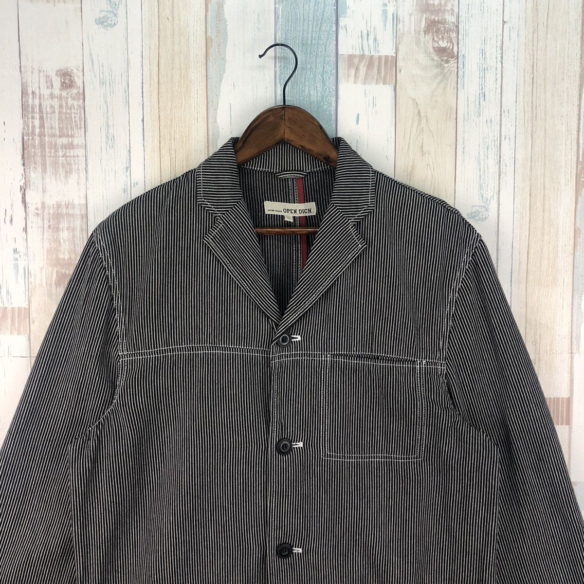 Japanese Brand Vintage Open Dich by Union Made Workers Denim Jacket Size US L / EU 52-54 / 3 - 4 Thumbnail