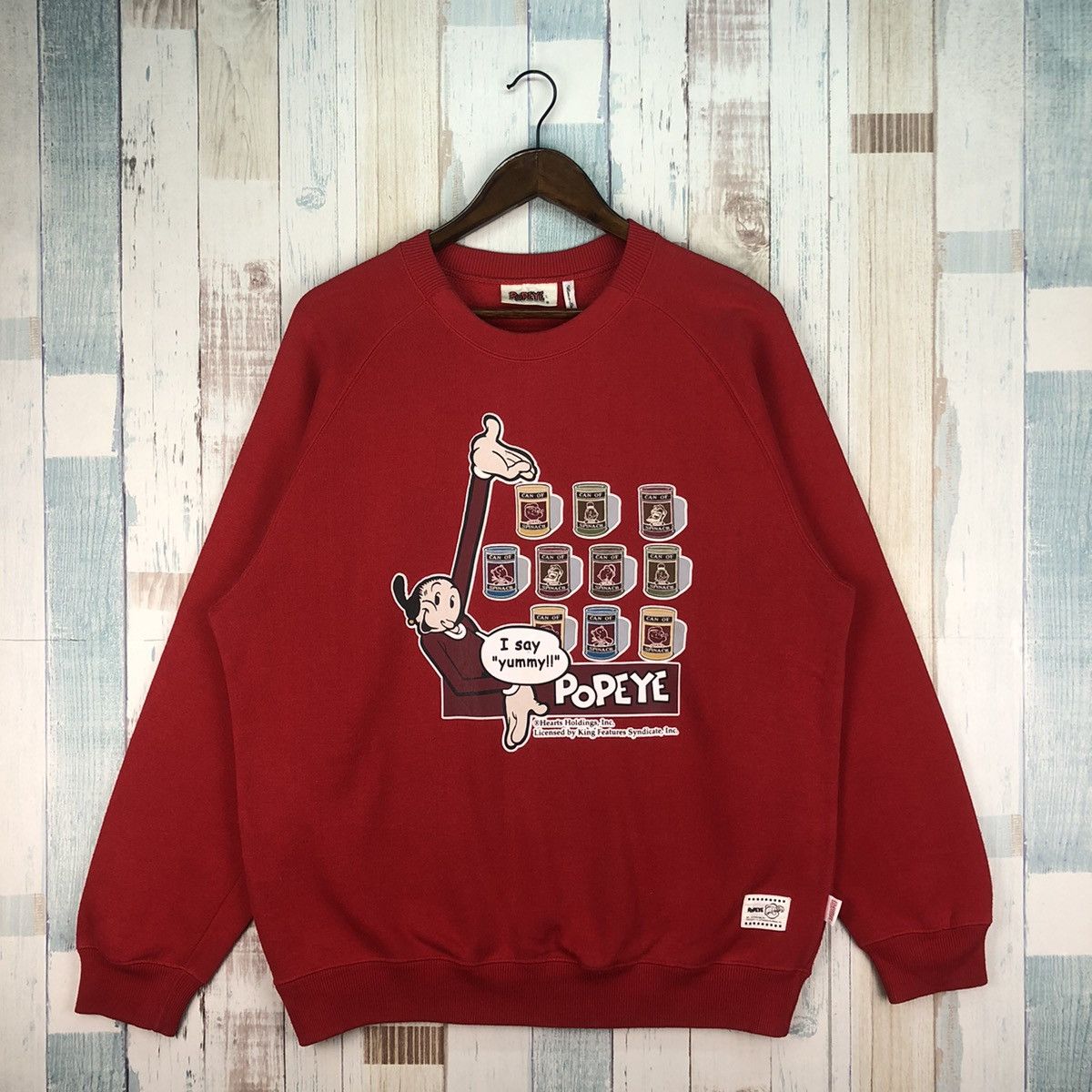 Cartoon Network × Vintage Vintage Popeye Big Logo Sweatshirt Size US L / EU 52-54 / 3 - 1 Thumbnail