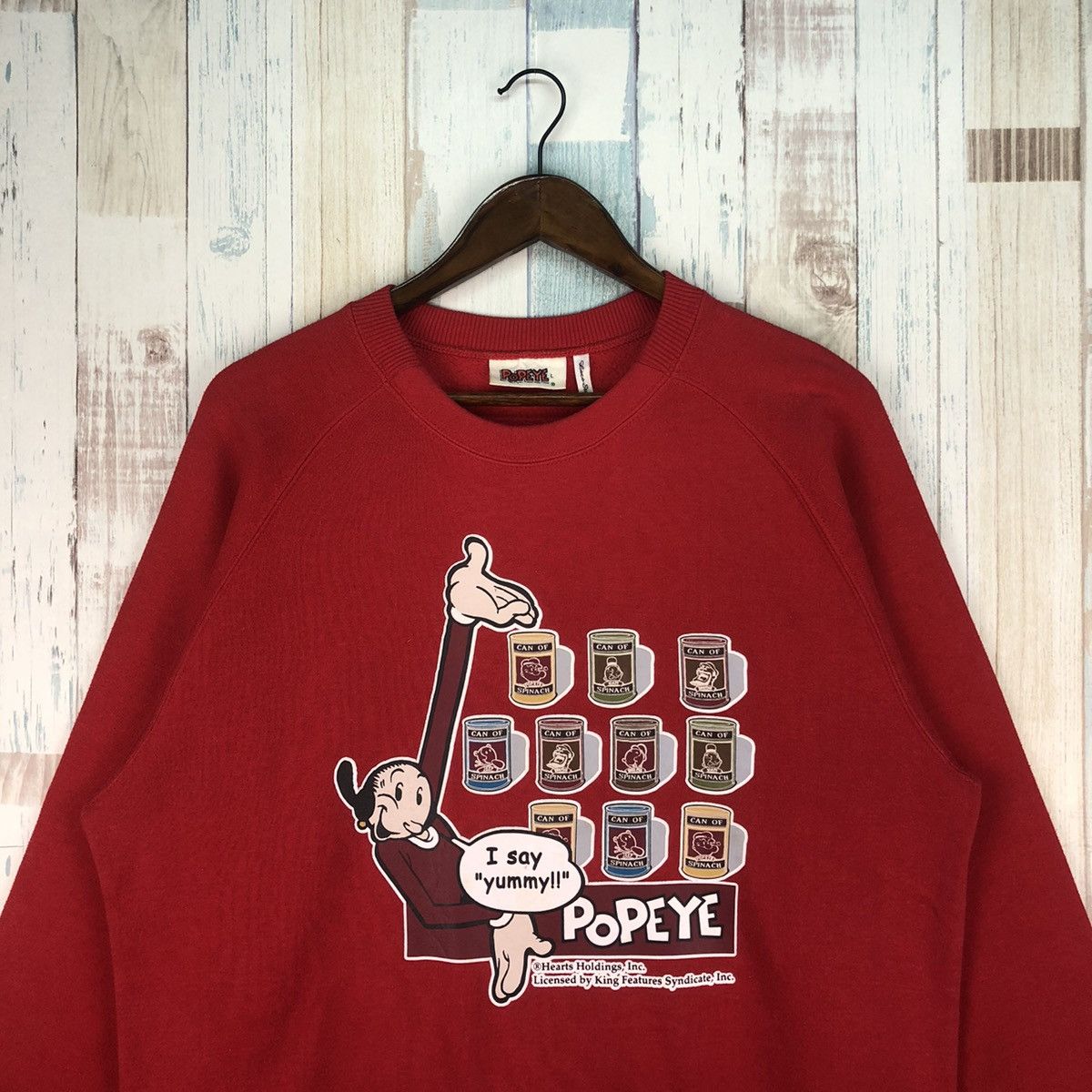 Cartoon Network × Vintage Vintage Popeye Big Logo Sweatshirt Size US L / EU 52-54 / 3 - 3 Thumbnail