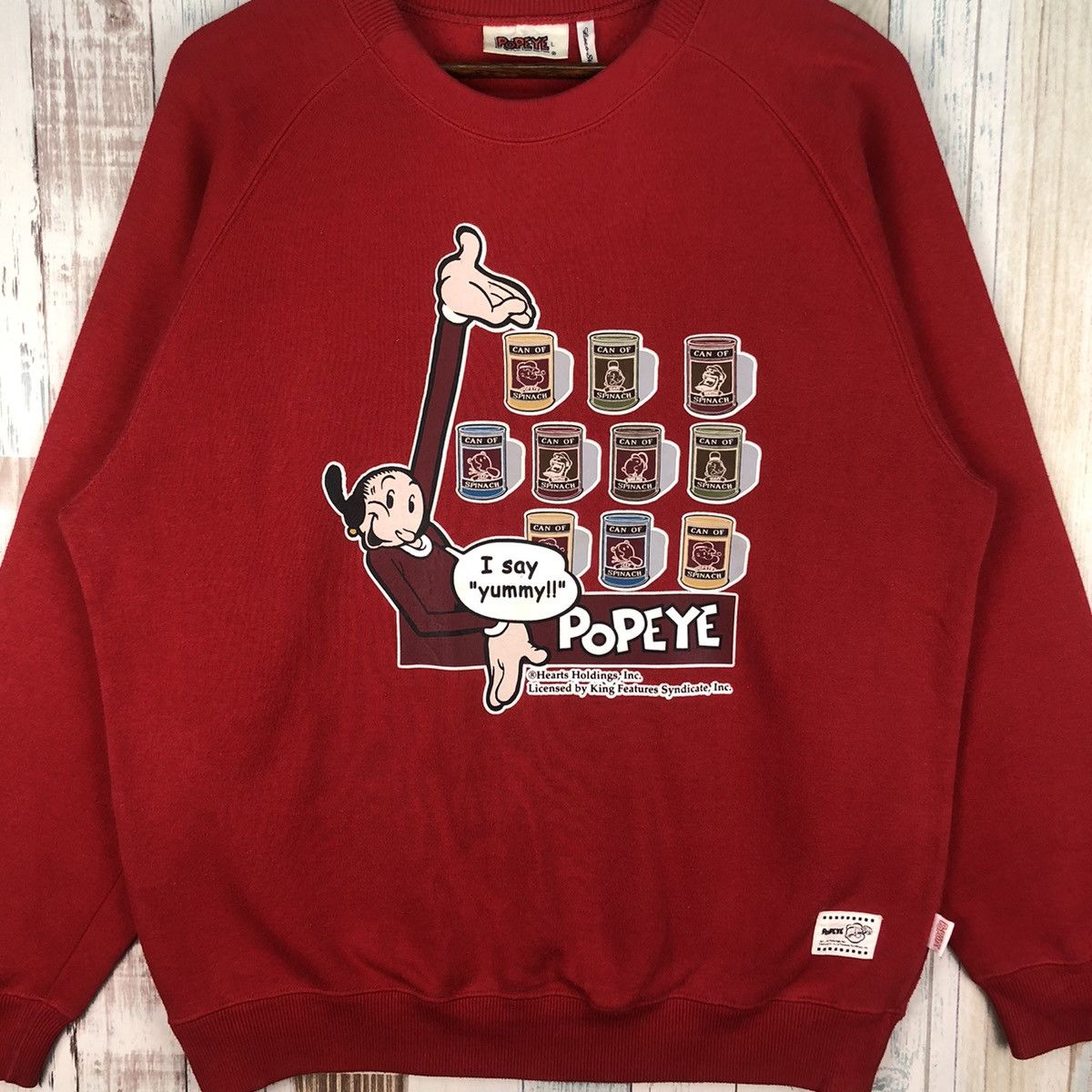 Cartoon Network × Vintage Vintage Popeye Big Logo Sweatshirt Size US L / EU 52-54 / 3 - 4 Thumbnail