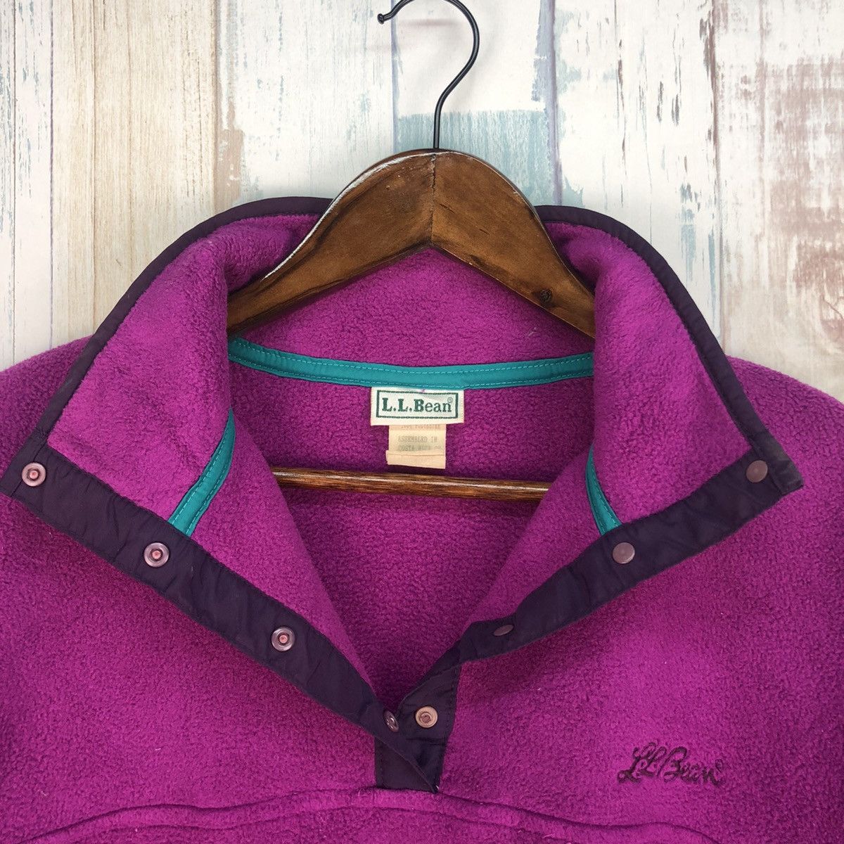 L.L. Bean Vintage 90s L.L.Bean Snap Button Fleece Size US S / EU 44-46 / 1 - 8 Thumbnail