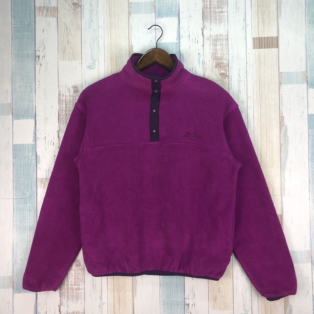 L.L. Bean Vintage 90s L.L.Bean Snap Button Fleece Size US S / EU 44-46 / 1 - 1 Thumbnail