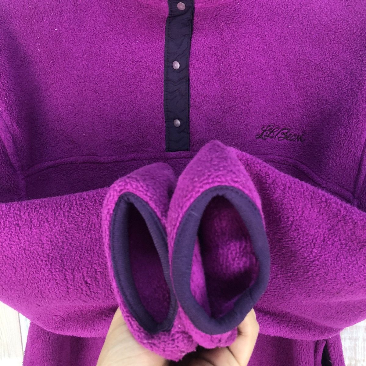 L.L. Bean Vintage 90s L.L.Bean Snap Button Fleece Size US S / EU 44-46 / 1 - 6 Thumbnail