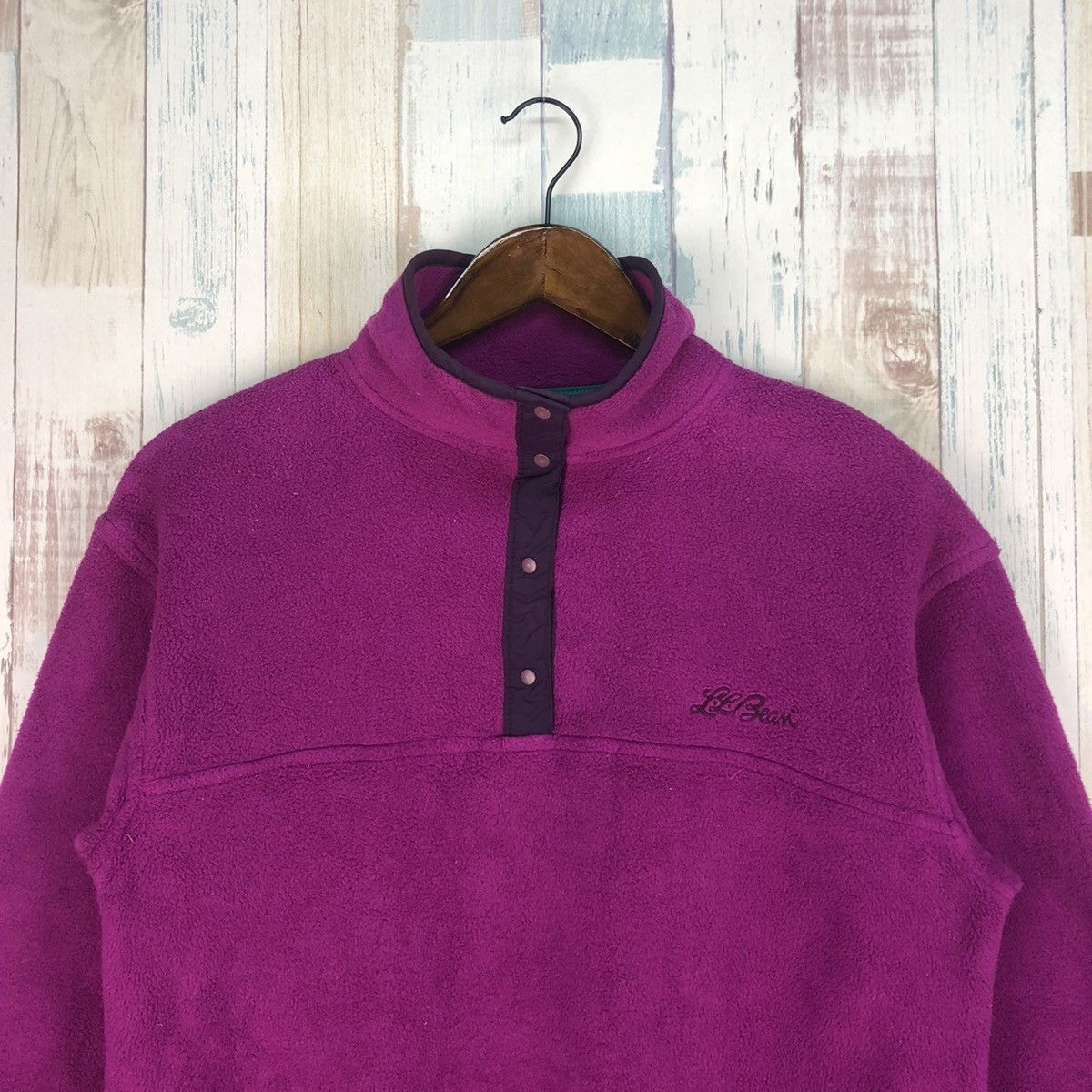 L.L. Bean Vintage 90s L.L.Bean Snap Button Fleece Size US S / EU 44-46 / 1 - 3 Thumbnail