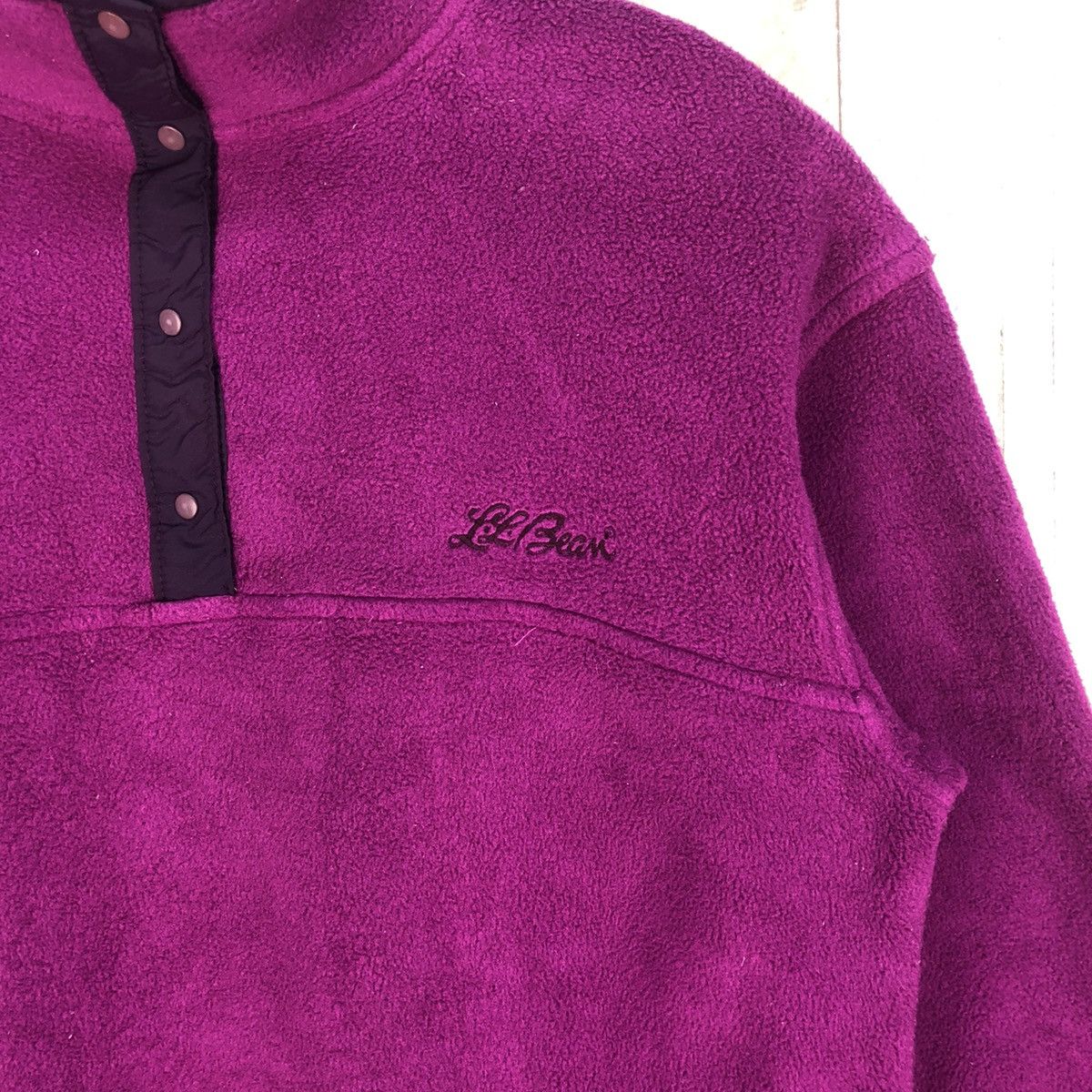 L.L. Bean Vintage 90s L.L.Bean Snap Button Fleece Size US S / EU 44-46 / 1 - 4 Thumbnail