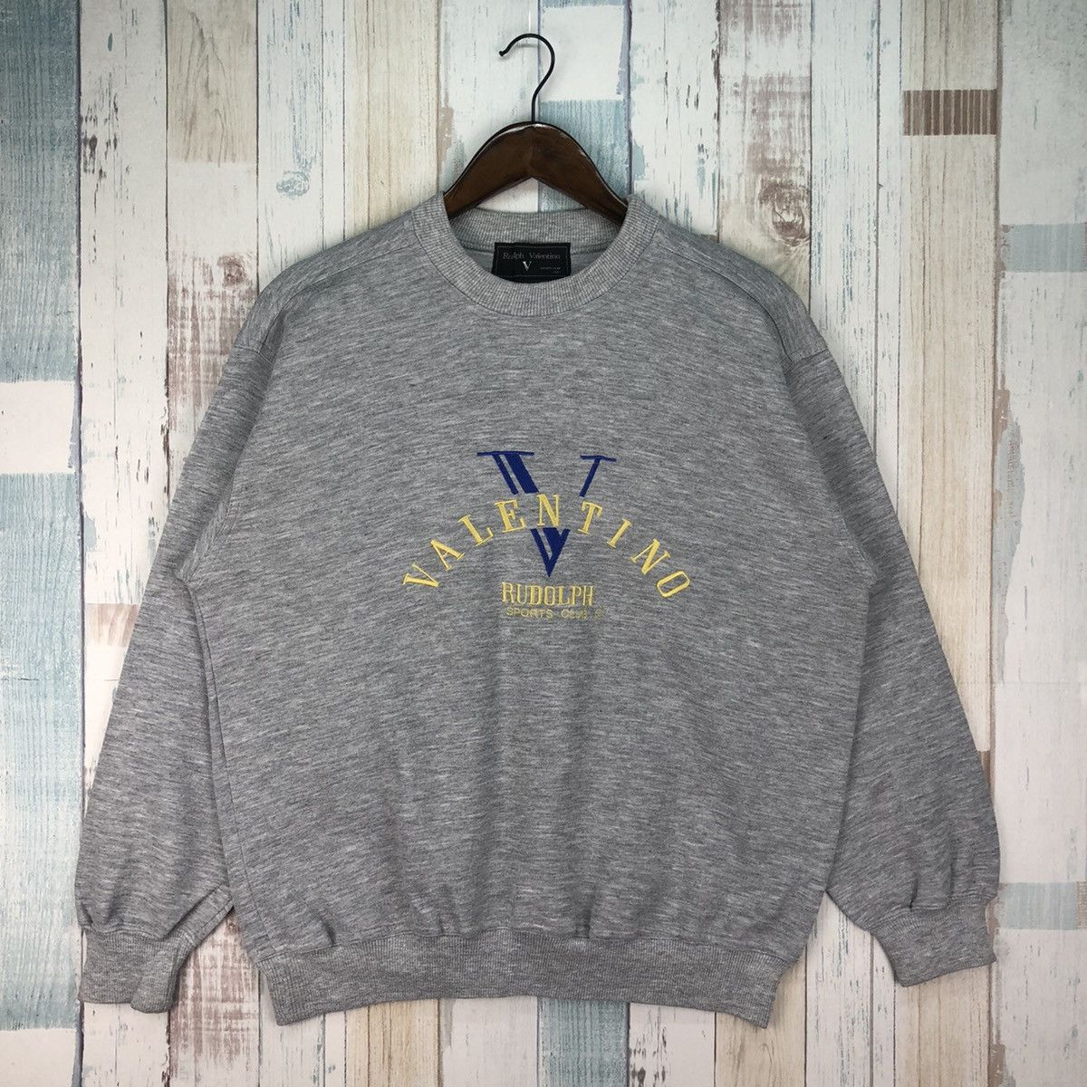 Valentino × Vintage Vintage Rudolph Valentino Embroidery Big Logo Size US M / EU 48-50 / 2 - 1 Thumbnail