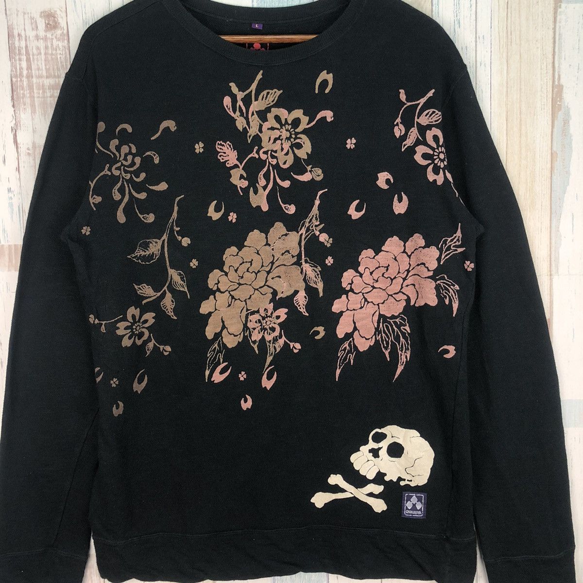 Japanese Brand Vintage Chikiriya Floral Sweatshirt Size US L / EU 52-54 / 3 - 4 Thumbnail