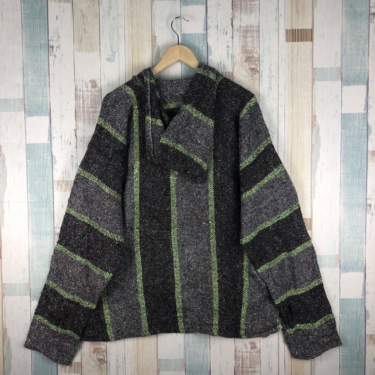 Japanese Brand Vintage Wool Hoodie Inspired Kurt Cobain Grunge Style Size US XL / EU 56 / 4 - 2 Thumbnail