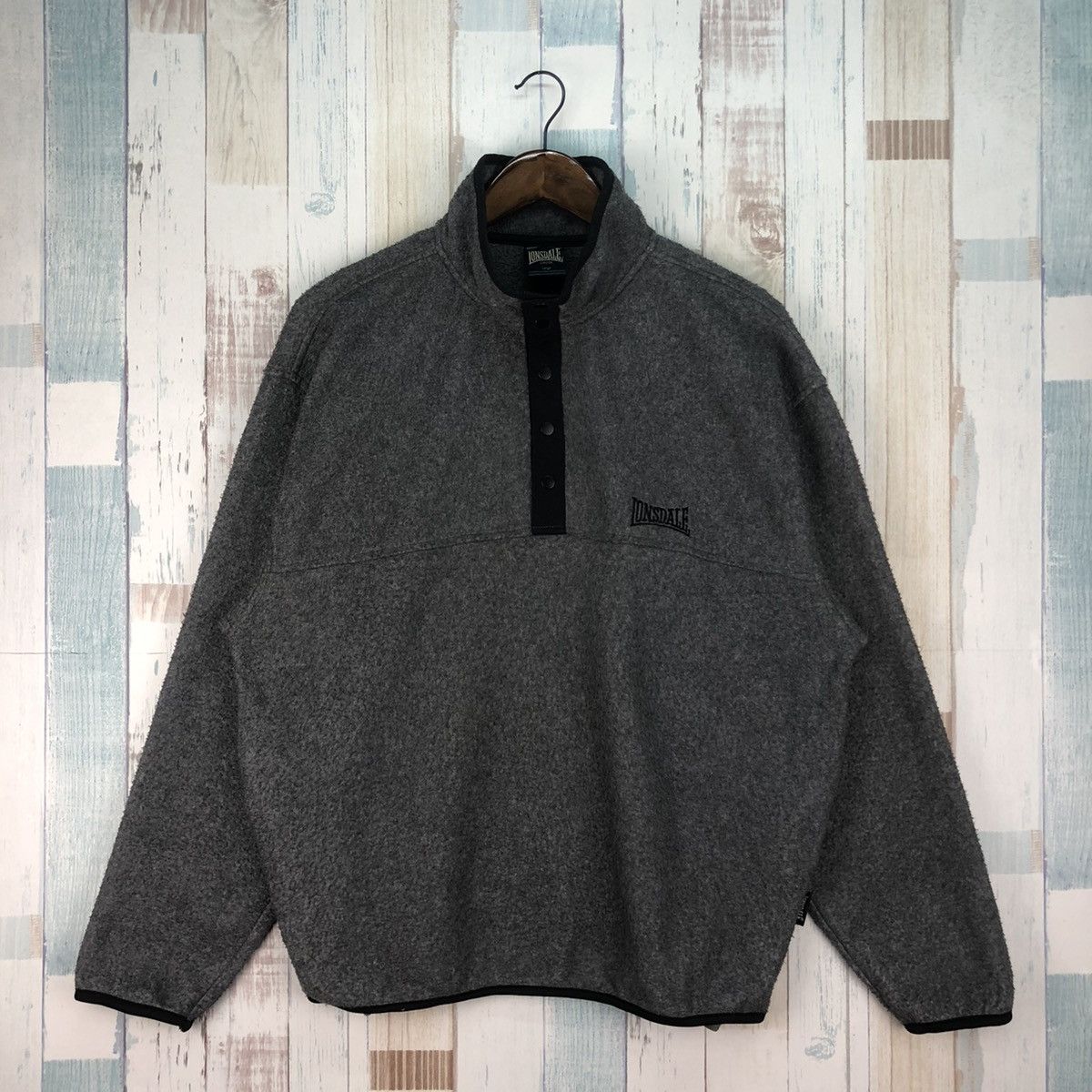 Lonsdale Vintage Lonsdale Snap Button Fleece Size US L / EU 52-54 / 3 - 1 Thumbnail