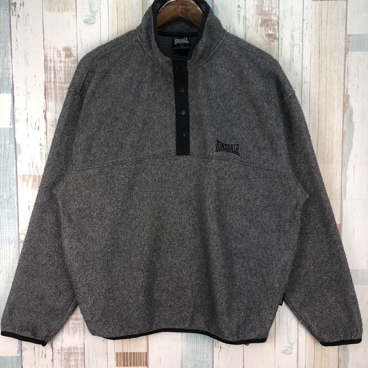 Lonsdale Vintage Lonsdale Snap Button Fleece Size US L / EU 52-54 / 3 - 4 Thumbnail