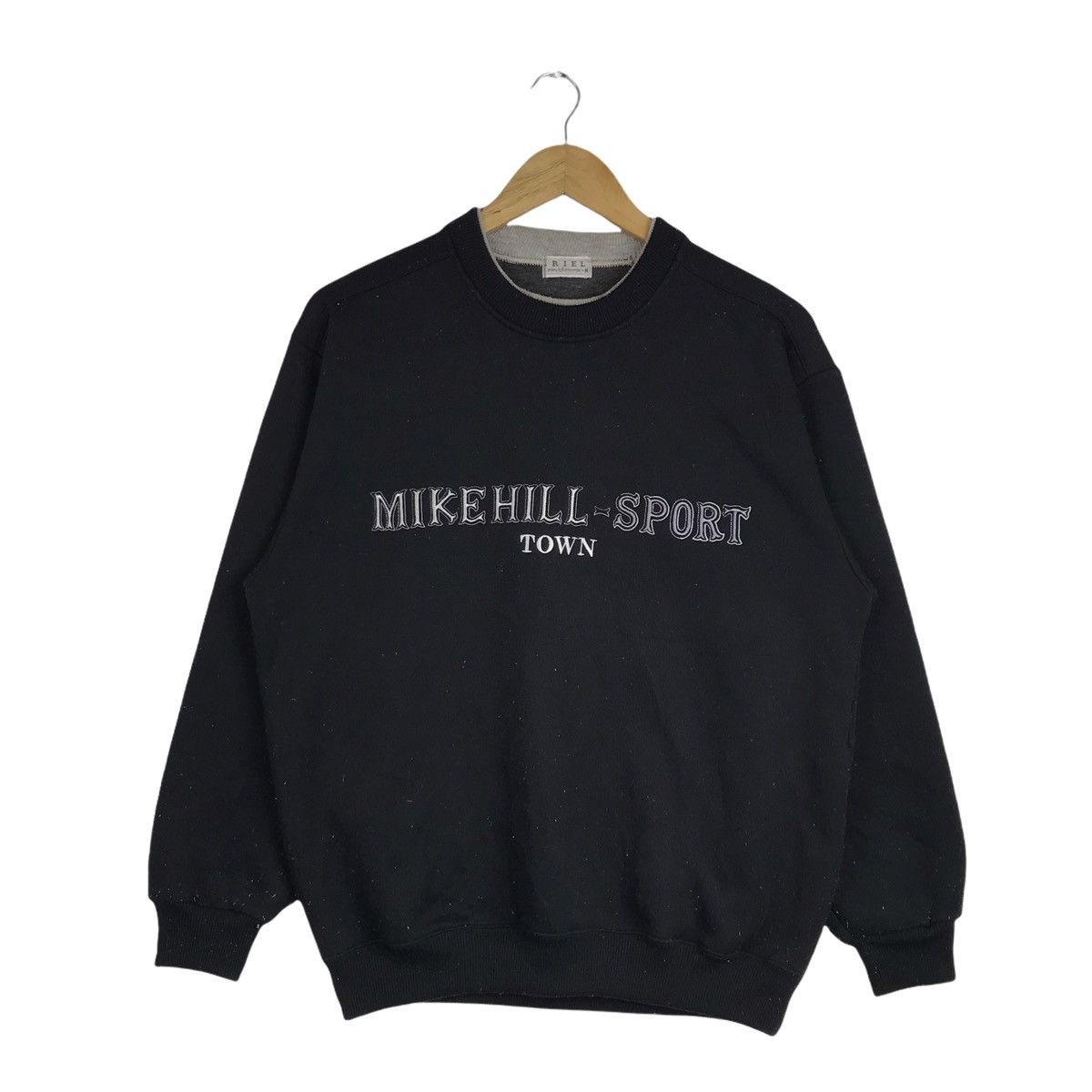Vintage Mike Hill-Sport Town Spell Out Embroidery Sweatshirt