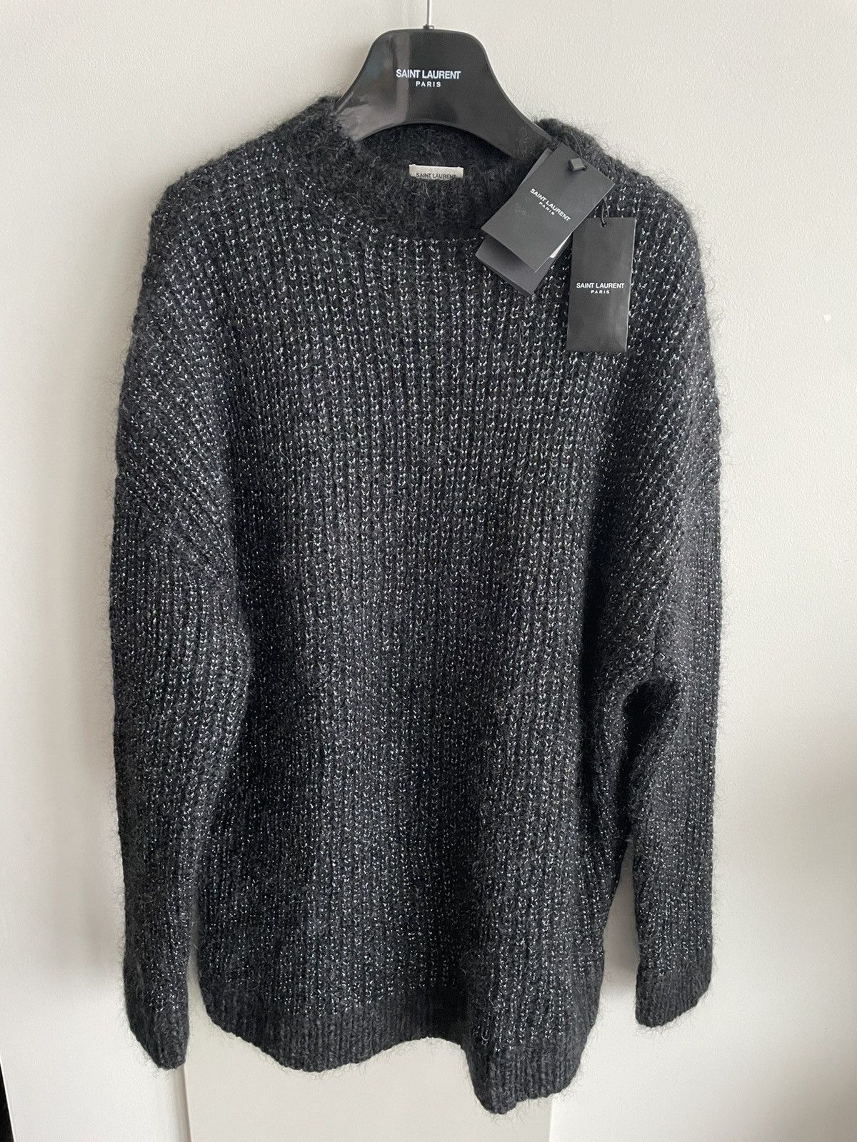 Hedi Slimane × Saint Laurent Paris × Yves Saint Laurent Rare Super Runway Limited Edition $1,400 Value Lurex Sweater Size US XL / EU 56 / 4 - 18 Thumbnail