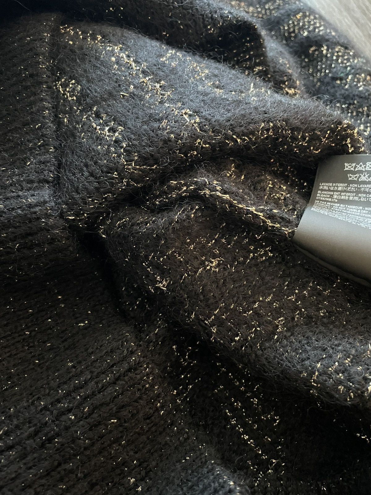 Hedi Slimane × Saint Laurent Paris × Yves Saint Laurent $1,500Value Super Rare Zebra Lurex Jacquard Sweater 100% New Size US L / EU 52-54 / 3 - 25 Thumbnail