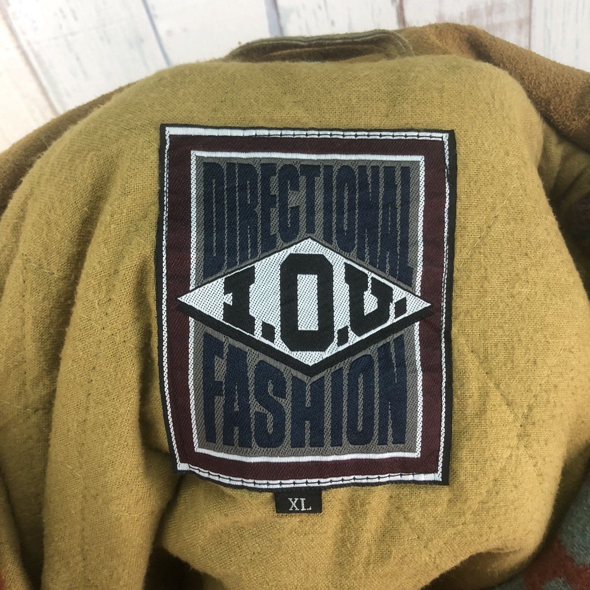 Native × Vintage Rare Vintage Aztec Navajo Wool Leather Jacket Size US XL / EU 56 / 4 - 10 Thumbnail