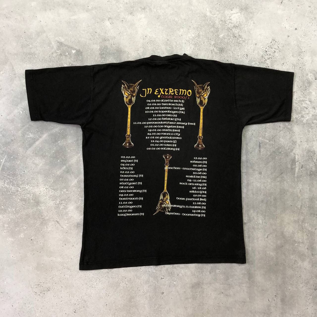 Band Tees Vintage 2000-2001 In Extremo Tour Band T Shirt Faded L/XL Size US XL / EU 56 / 4 - 2 Thumbnail