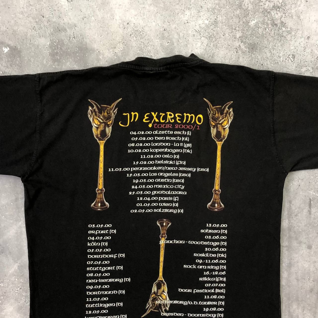 Band Tees Vintage 2000-2001 In Extremo Tour Band T Shirt Faded L/XL Size US XL / EU 56 / 4 - 11 Thumbnail