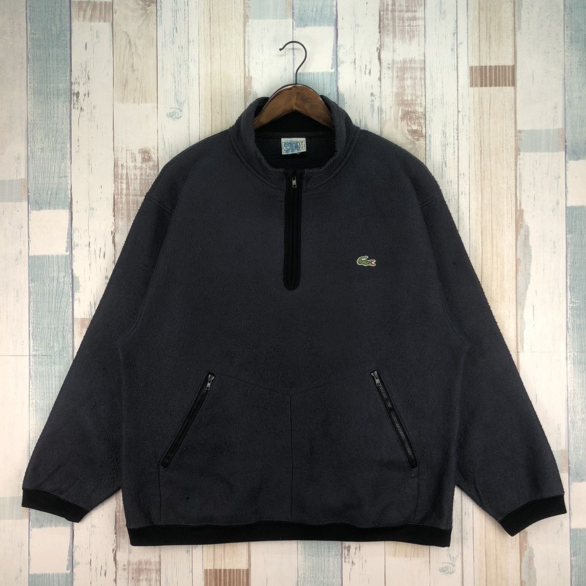 Lacoste Vintage Lacoste Sport Half Zip Fleece Size US L / EU 52-54 / 3 - 1 Thumbnail