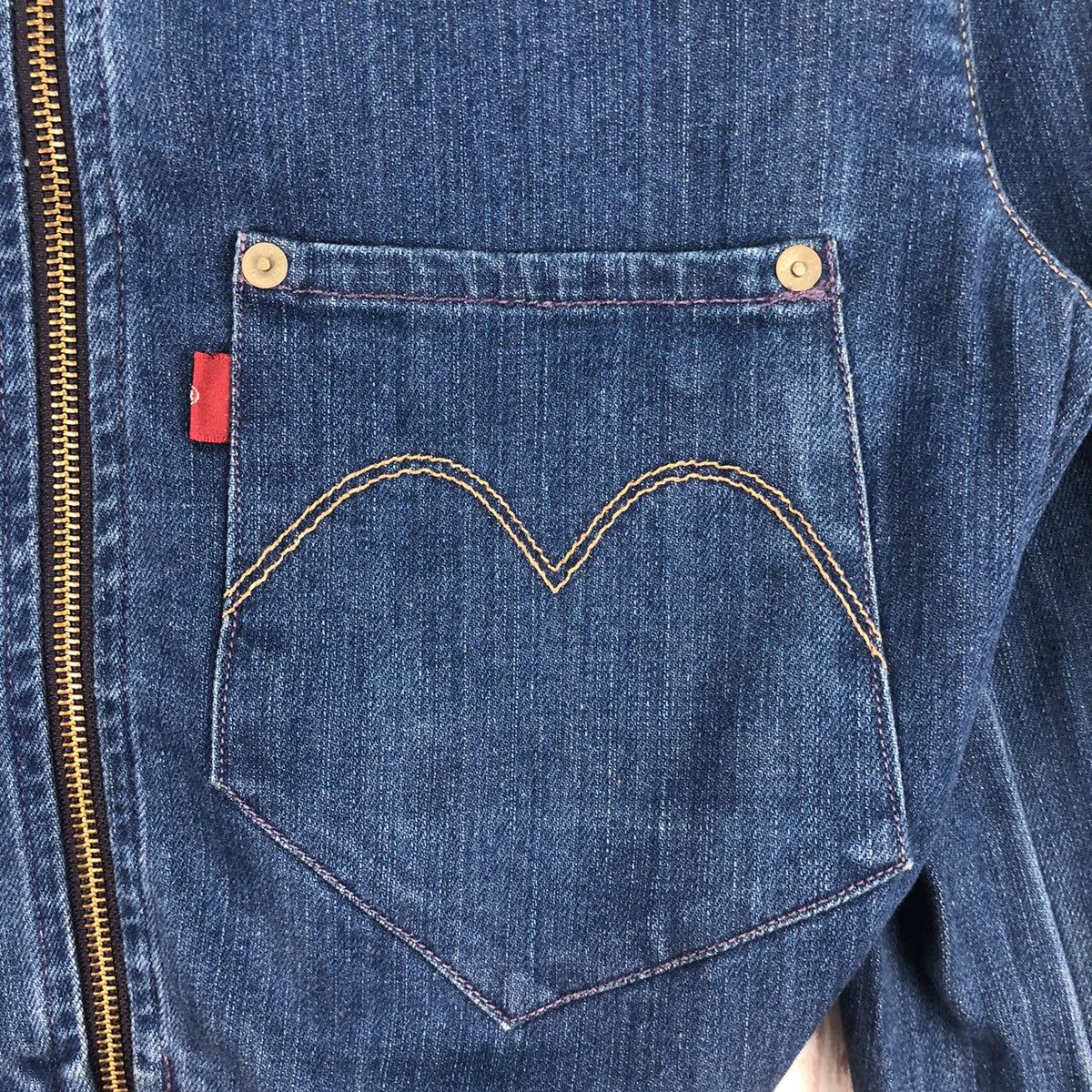 Levi's × Levi's Vintage Clothing × Vintage Vintage Levi’s Red Denim Bomber Small Size US S / EU 44-46 / 1 - 6 Thumbnail