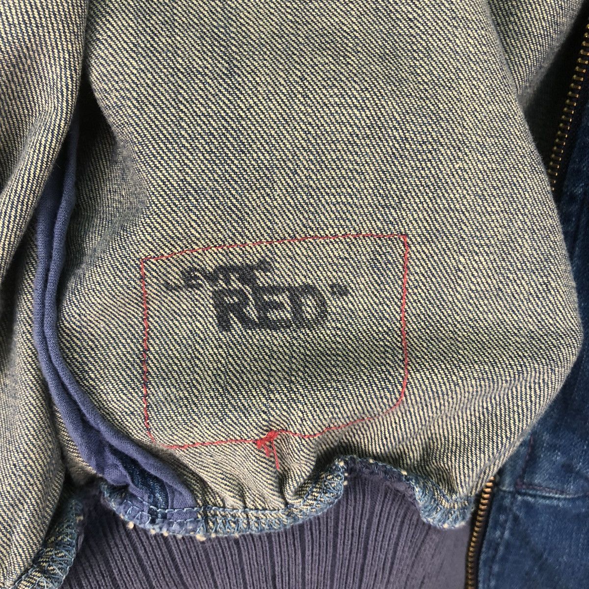 Levi's × Levi's Vintage Clothing × Vintage Vintage Levi’s Red Denim Bomber Small Size US S / EU 44-46 / 1 - 12 Thumbnail
