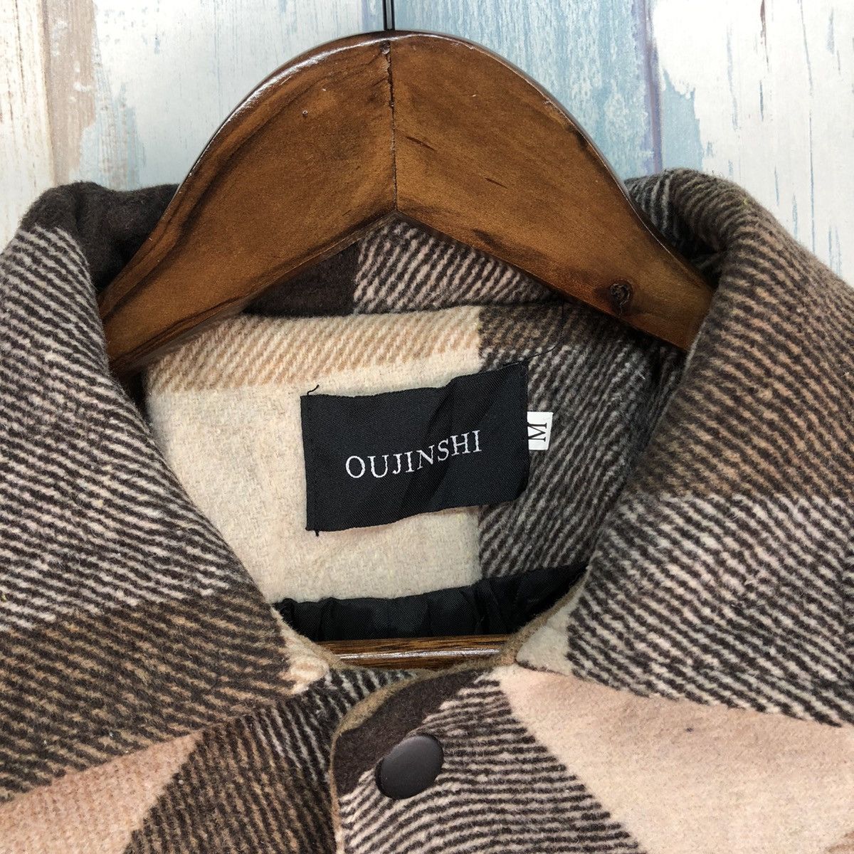 Japanese Brand × Vintage Vintage Oujinshi Japanese Brand Plaid Tartan Wool Jacket Size US M / EU 48-50 / 2 - 6 Thumbnail