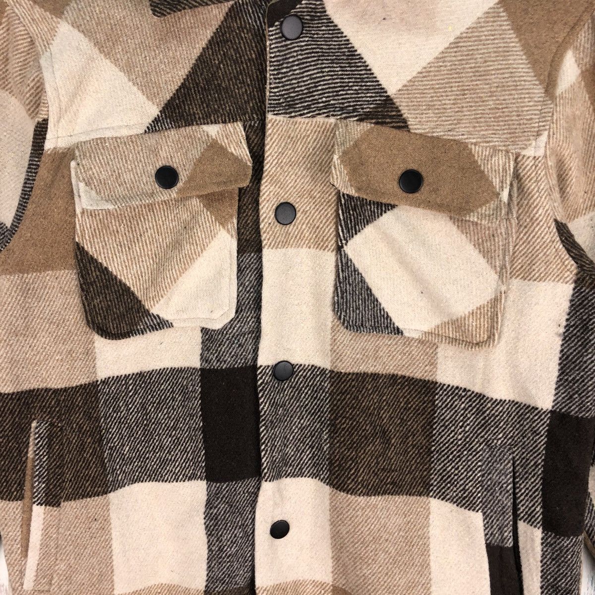 Japanese Brand × Vintage Vintage Oujinshi Japanese Brand Plaid Tartan Wool Jacket Size US M / EU 48-50 / 2 - 5 Thumbnail