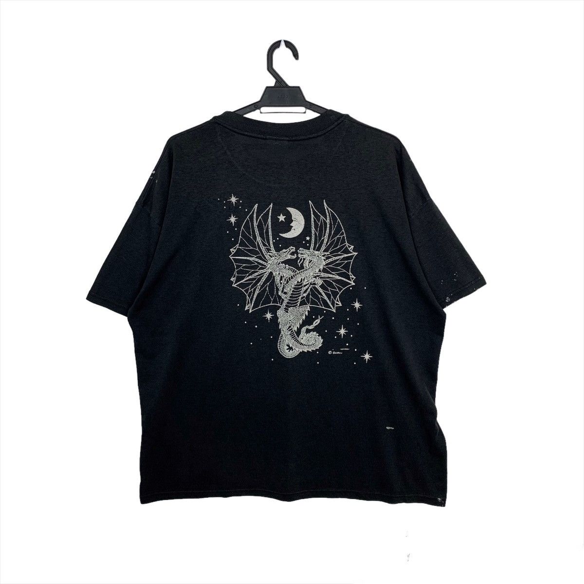Vintage 90s Art Moon Dragon Copyright Guam Tshirt