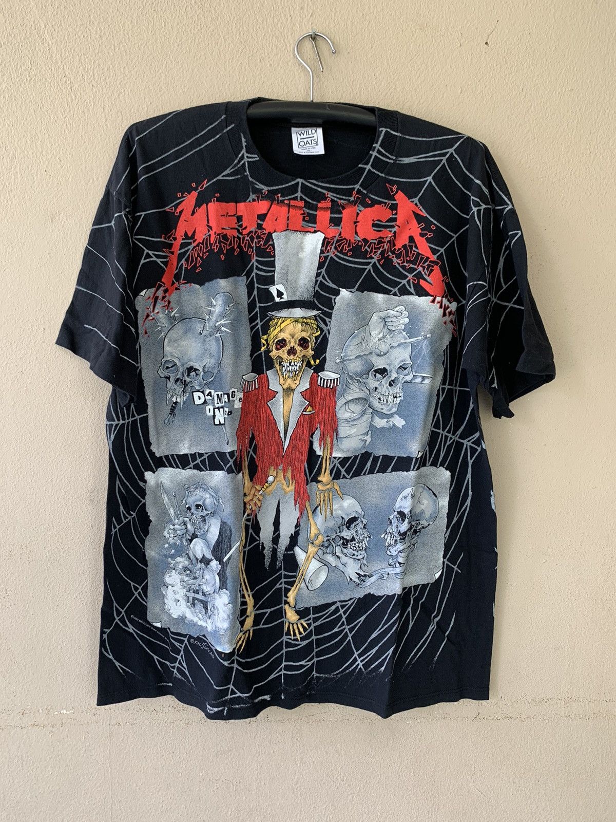 Band Tees 🔥Vintage Deadstock🔥Metallica x Pushead Band T Shirt Size US XL / EU 56 / 4 - 1 Thumbnail