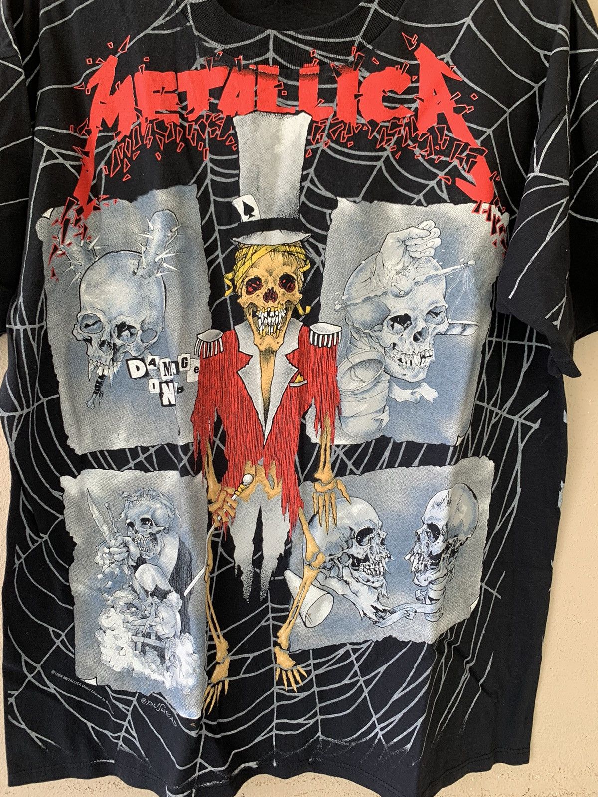 Band Tees 🔥Vintage Deadstock🔥Metallica x Pushead Band T Shirt Size US XL / EU 56 / 4 - 2 Thumbnail