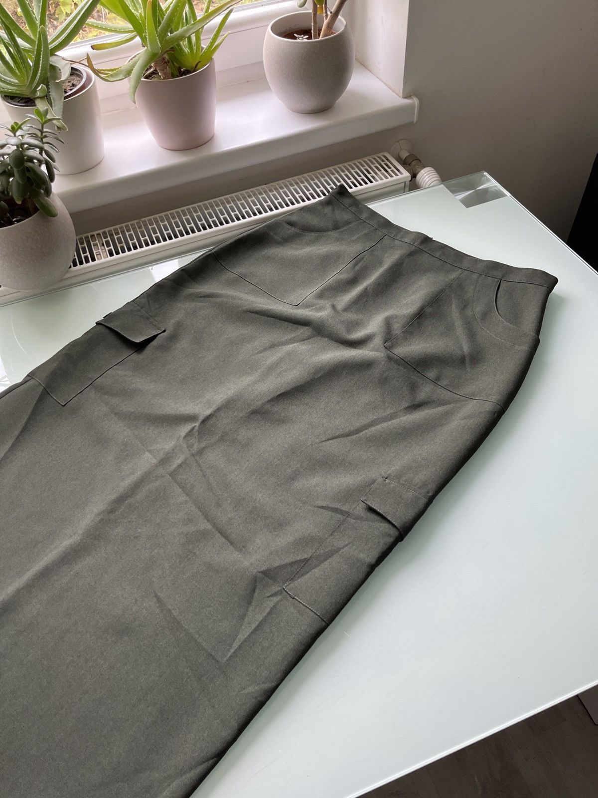 Other Vintage khaki maxi cargo skirt L Size 32" / US 10 / IT 46 - 2 Thumbnail