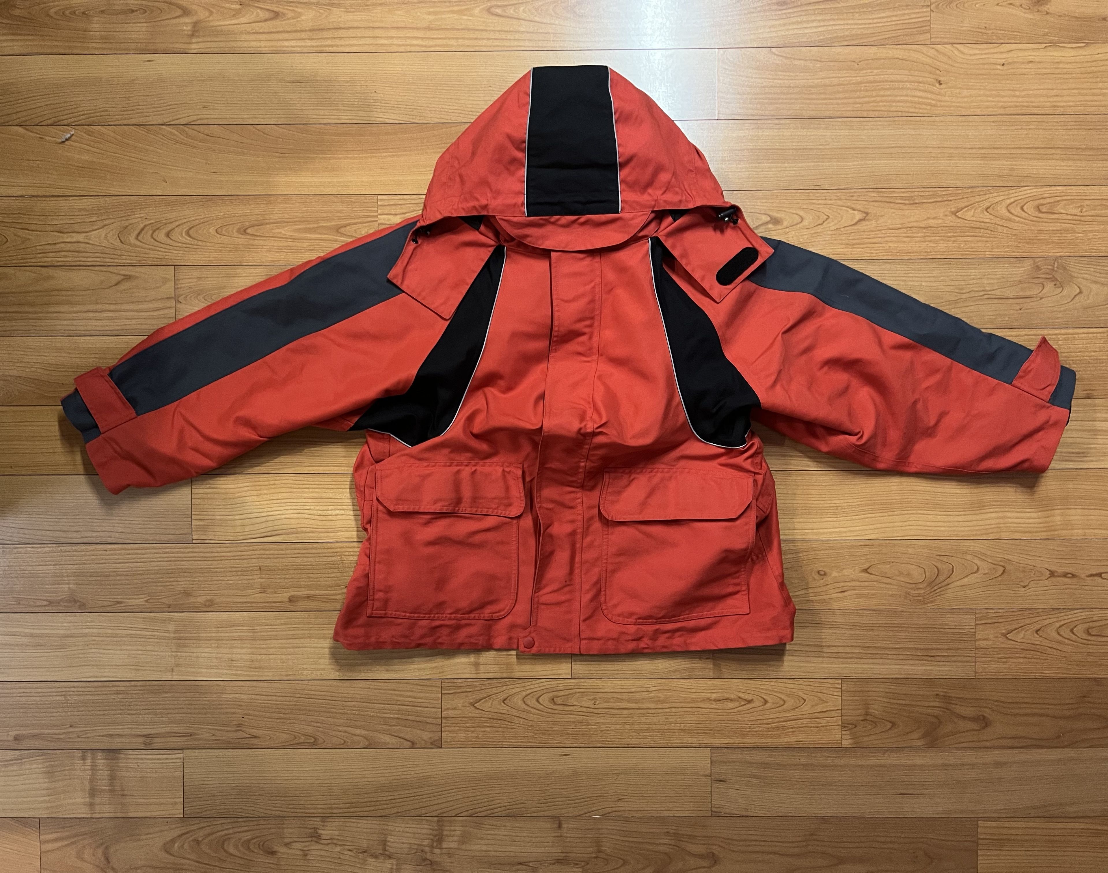 image of Balenciaga Red Swing Parka Jacket, Men's (Size Small)