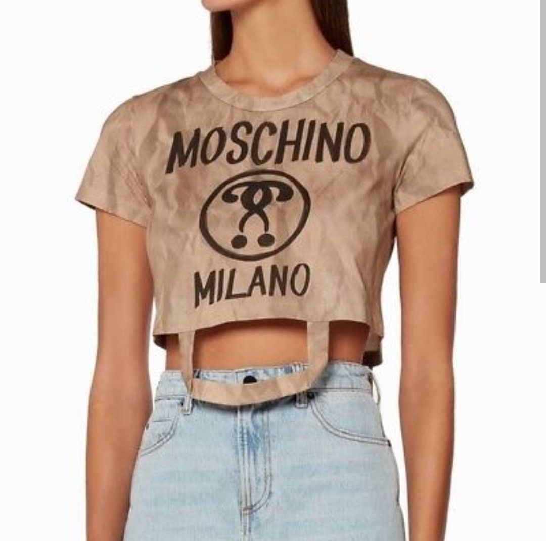 🔥Moschino Couture AW17 Recycle Paper Bag Shirt