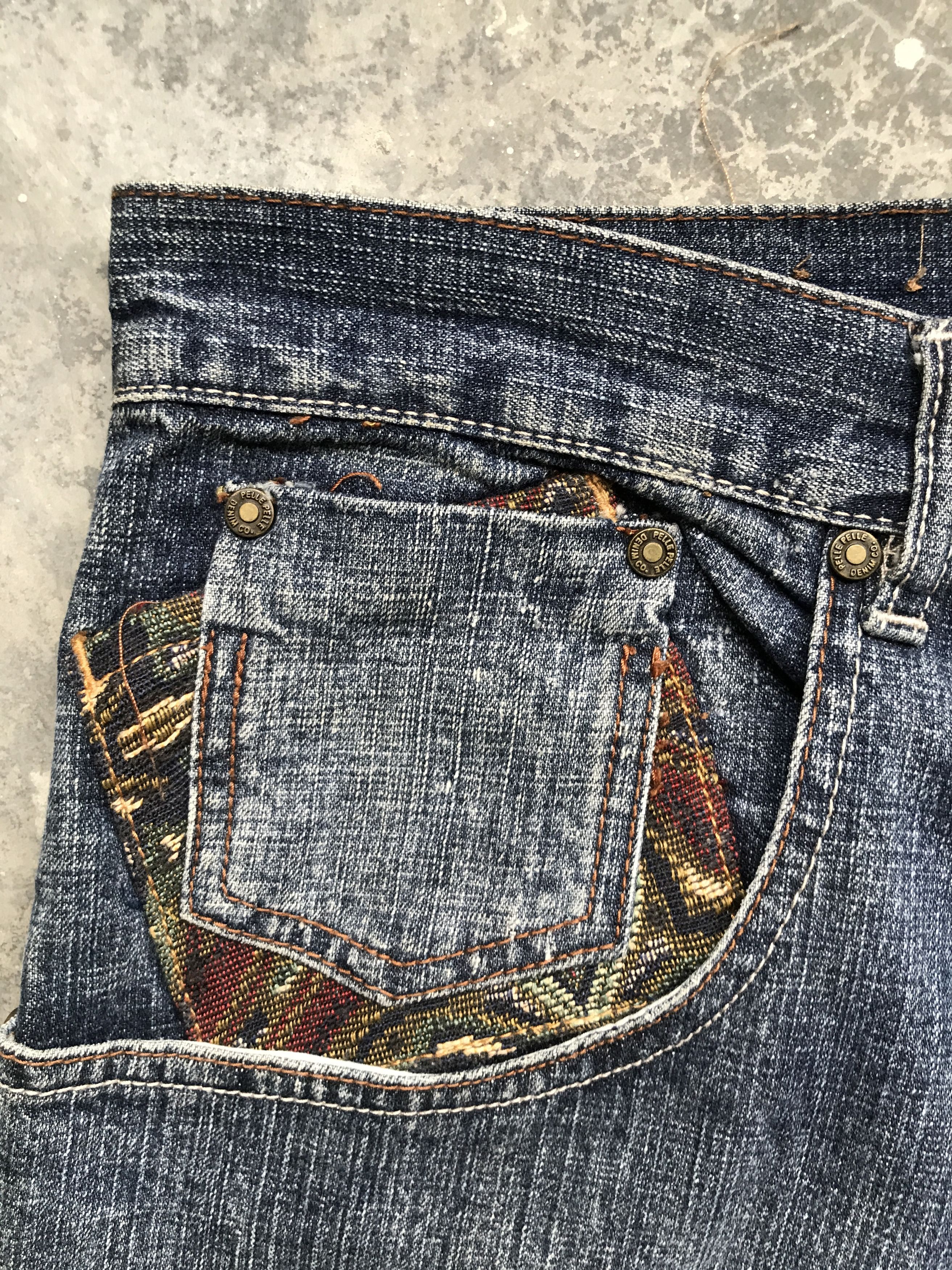 Designer × Pelle Pelle 💥BAGGY💥D55 pellepelle Hip hop Baggy Light Jeans Size US 37 - 11 Thumbnail