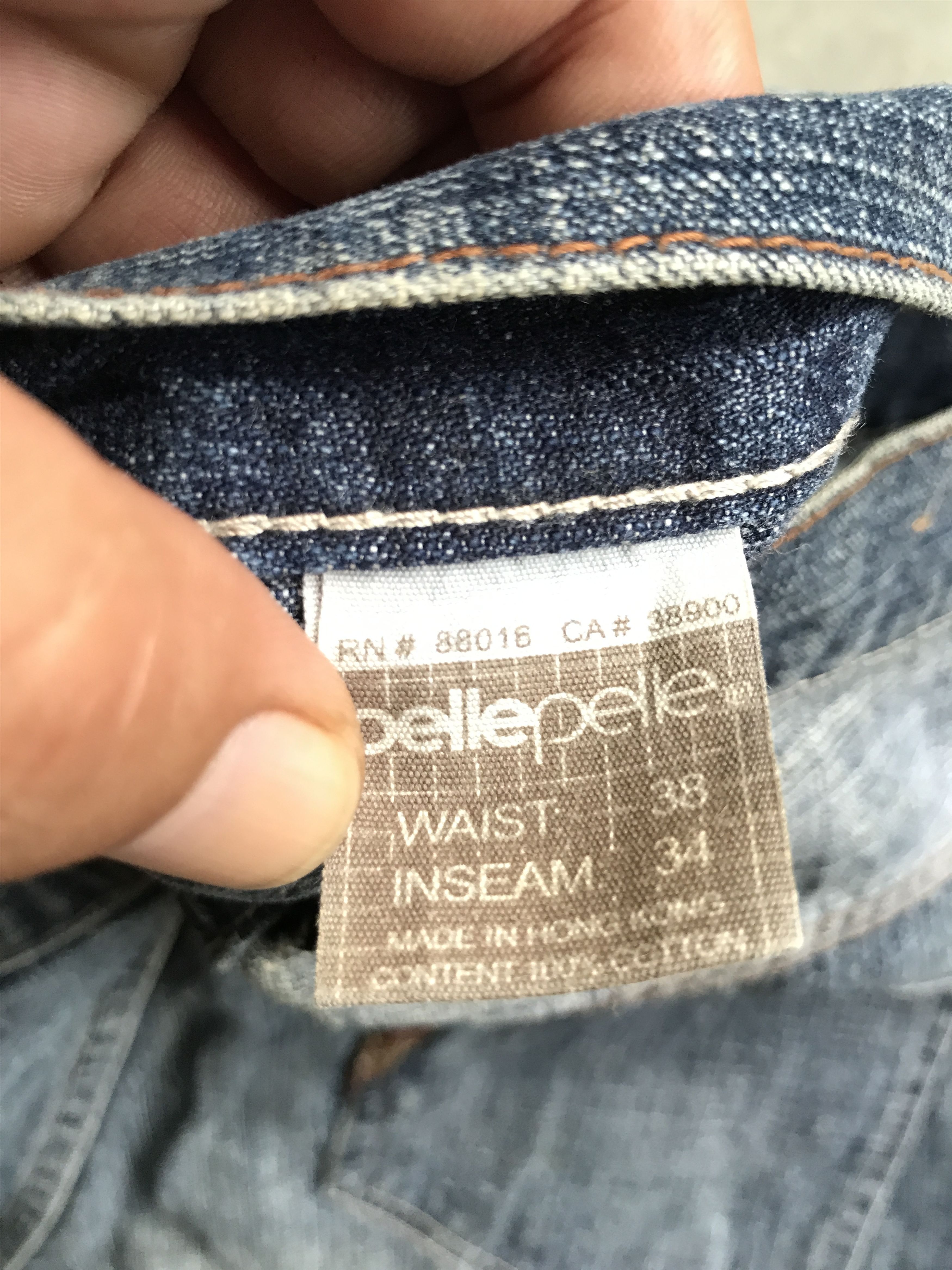 Designer × Pelle Pelle 💥BAGGY💥D55 pellepelle Hip hop Baggy Light Jeans Size US 37 - 17 Thumbnail