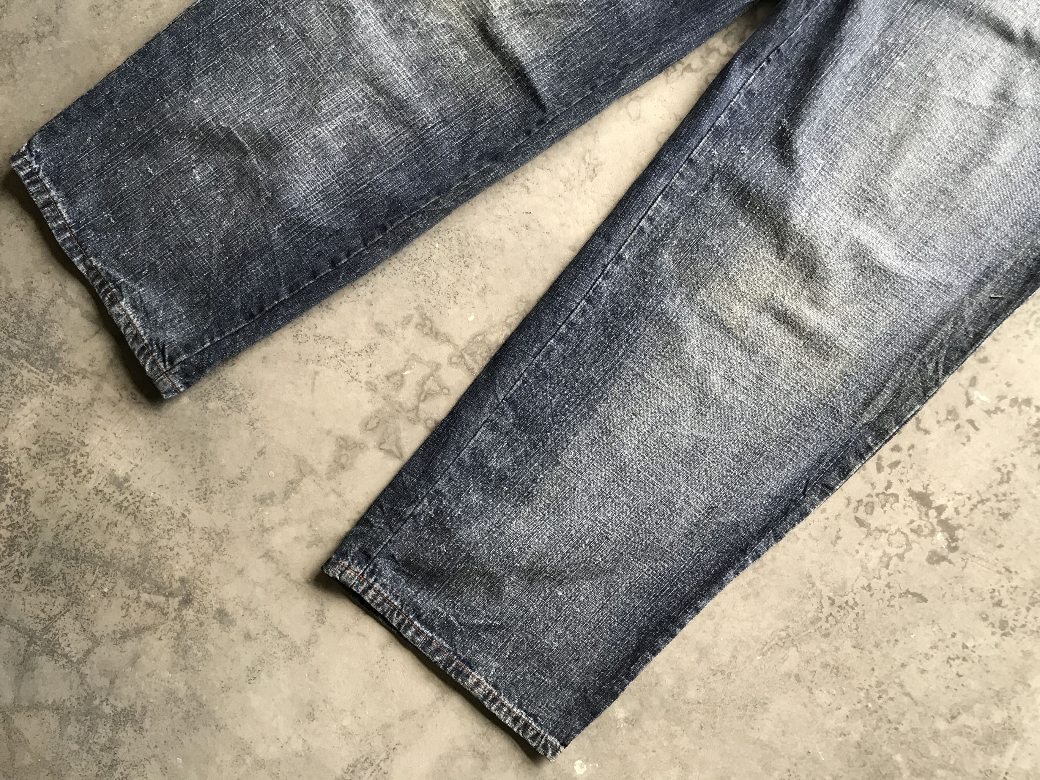 Designer × Pelle Pelle 💥BAGGY💥D55 pellepelle Hip hop Baggy Light Jeans Size US 37 - 5 Thumbnail