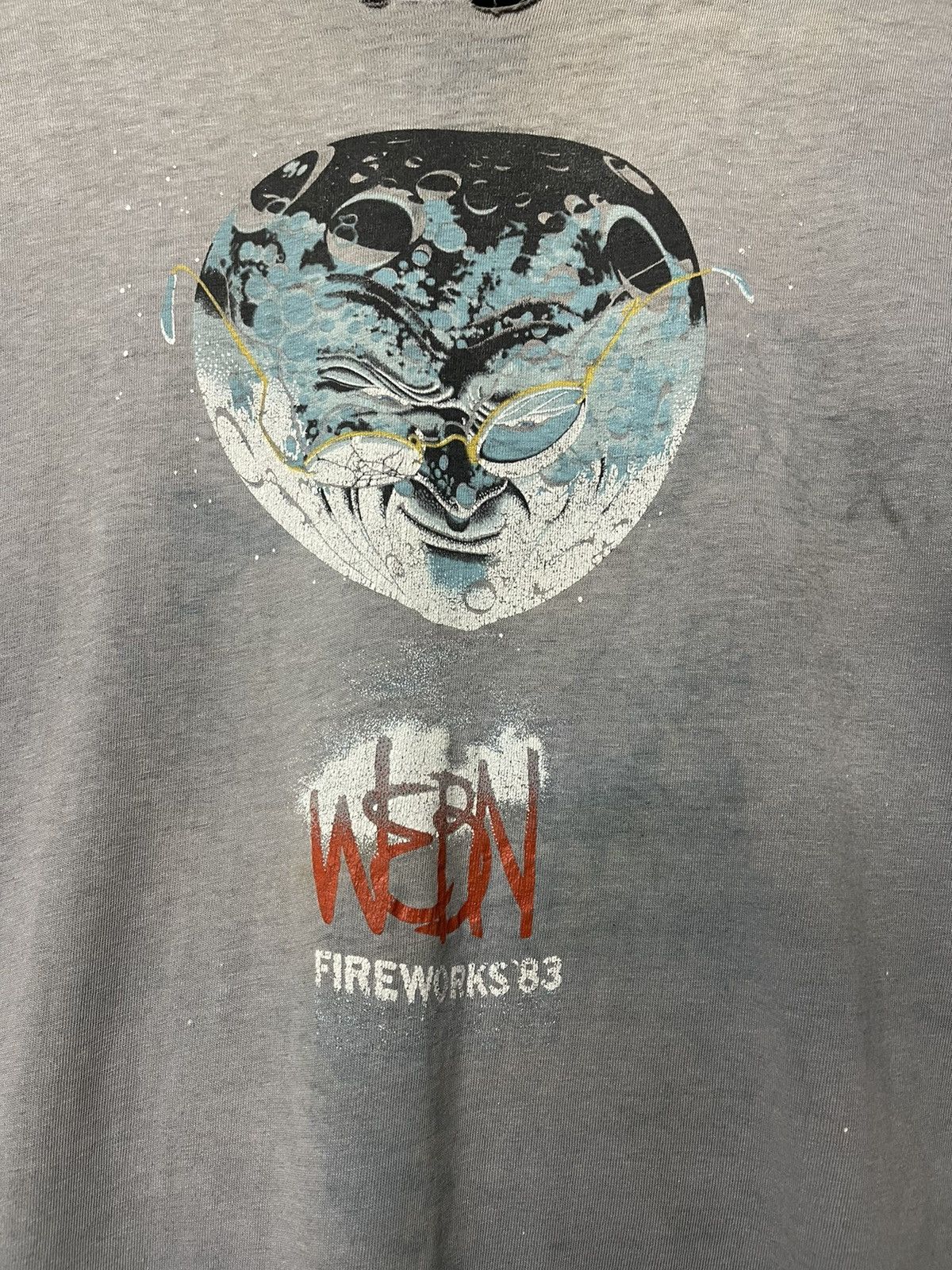 Vintage Thrashed Vintage 80s Alien Pepsi Webn Fireworks Distressed T Size US XL / EU 56 / 4 - 2 Thumbnail