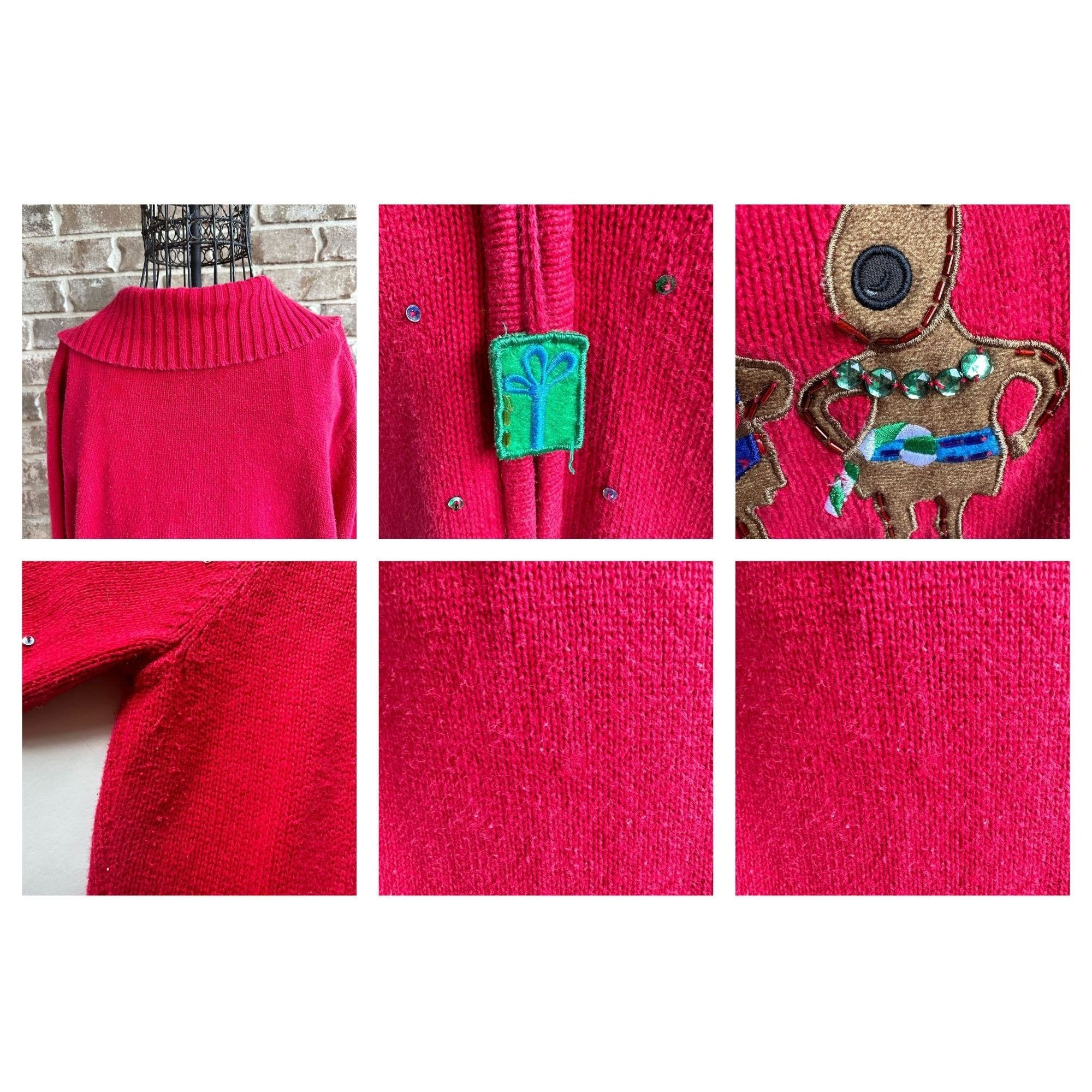 Vintage Tiara International Christmas Reindeer Cardigan Large? Size L / US 10 / IT 46 - 12 Thumbnail