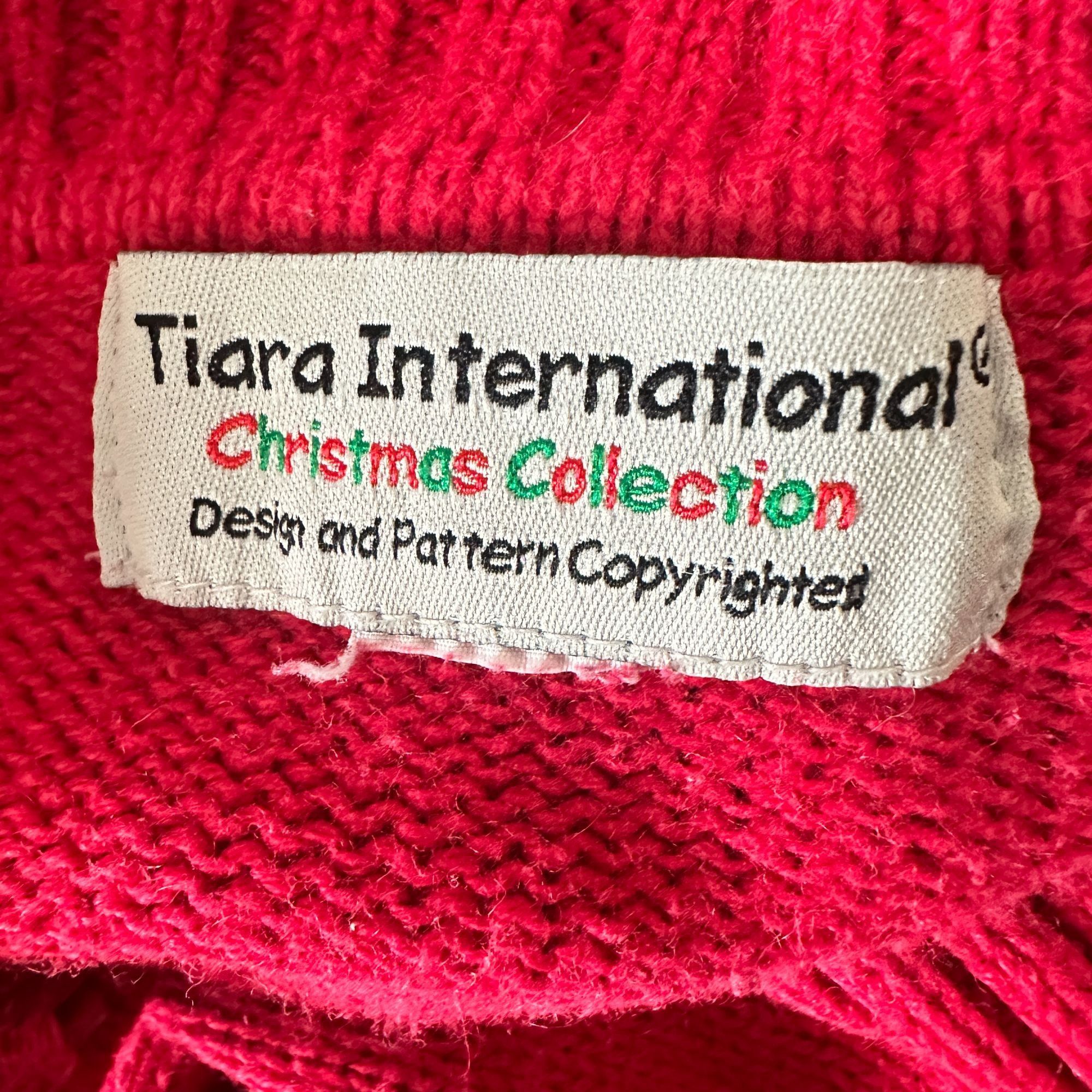 Vintage Tiara International Christmas Reindeer Cardigan Large? Size L / US 10 / IT 46 - 11 Thumbnail